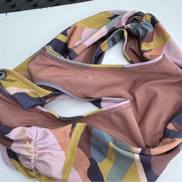 Zingara Sirocco size 12 multicolored bikini bottoms fold over style - Picture 7 of 8